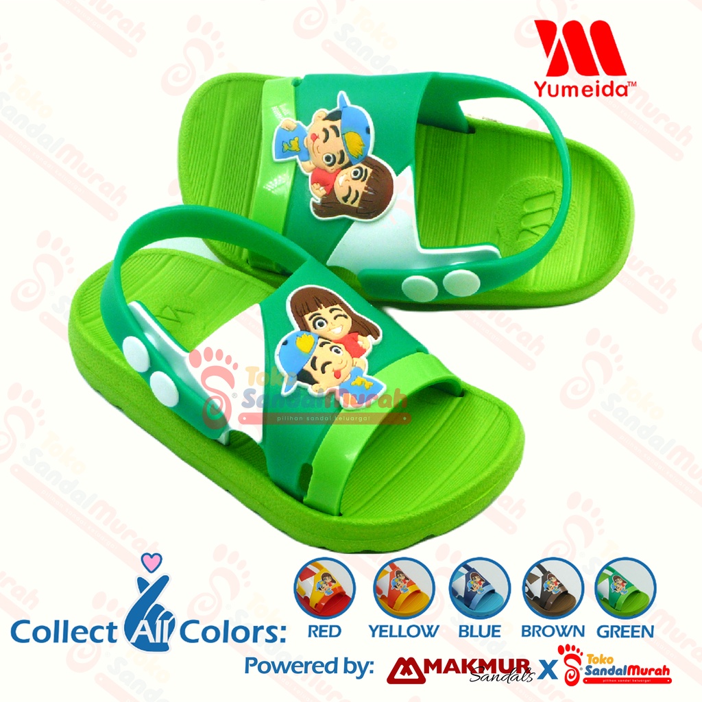 Toko Sendal Murah - Sandal Anak Tali Belakang Uk 18 - 23 / Sandal Anak Lucu Simple / Sandal Anak Unisex / Sandal Anak Motif Kartun [Toko Sendal Murah Yumeida 22101]