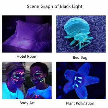 Senter LED Ultraviolet Pendeteksi Ung Asli atau Palsu Light with Zoomable Head / Lampu Senter UV Alat Tes Test Deteksi Cek Uang Duit Palsu Sidik Jari Ktp Dokumen BPKB SIM Noda Forensik eksploitasi Tambang Senter Ultraviolet Multifungsi Waterproof Anti Air