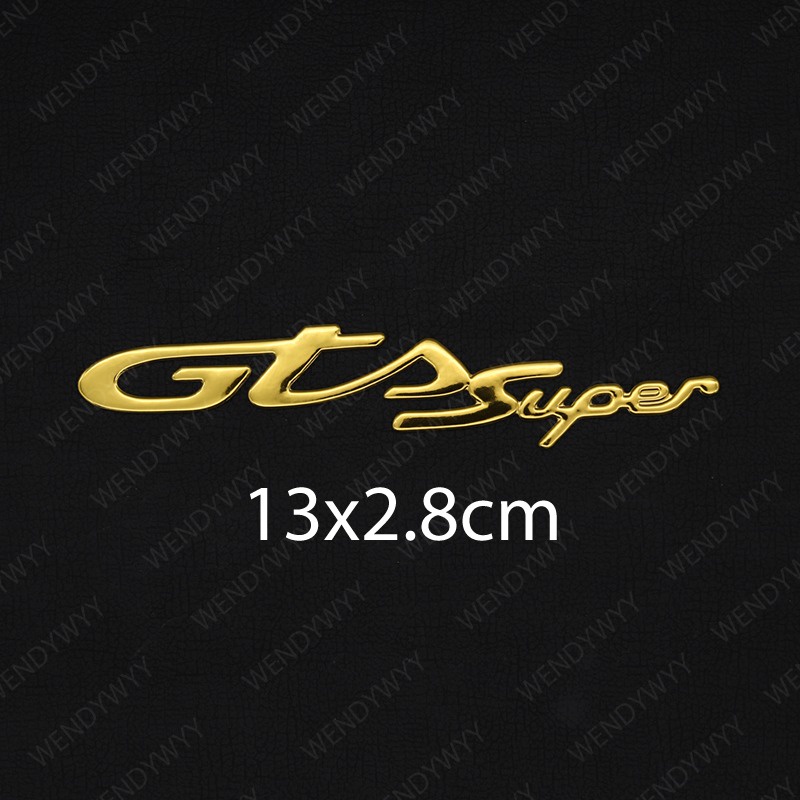 Logo Emblem 3D GTS Super Soft Stiker Hias Warna Silver Gold Hitam Merah Untuk Semua Model Vespa sprint Motor