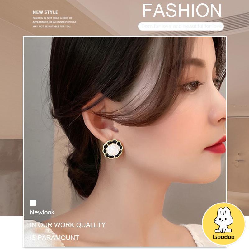 Anting S925 Desain Perak Temperamen Serbaguna Geometris Fashion Sederhana -Doo