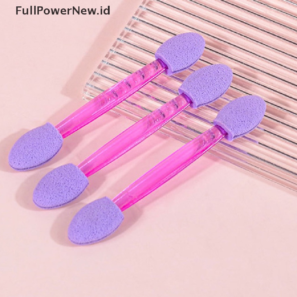 Power 10Pcs Kuku Glitter Bubuk Brush Double Headed Eyeshadow Aplikator Alat Makeup ID