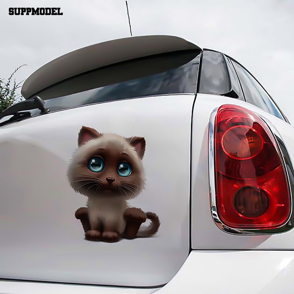 Suppmodel Lucu Kartun Kucing Mobil-Model Kendaraan Tubuh Jendela Decals Stiker Dekorasi