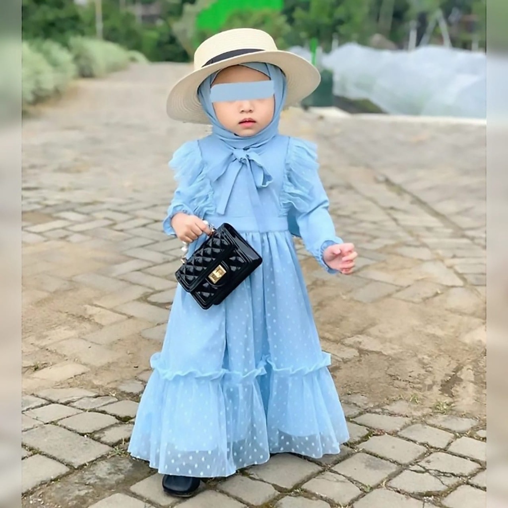 Gamis Anak  usia 6-8 Tahun Marbella kids Model Gamis Anak Terbaru 2023 lebaran terbaru Kekinian