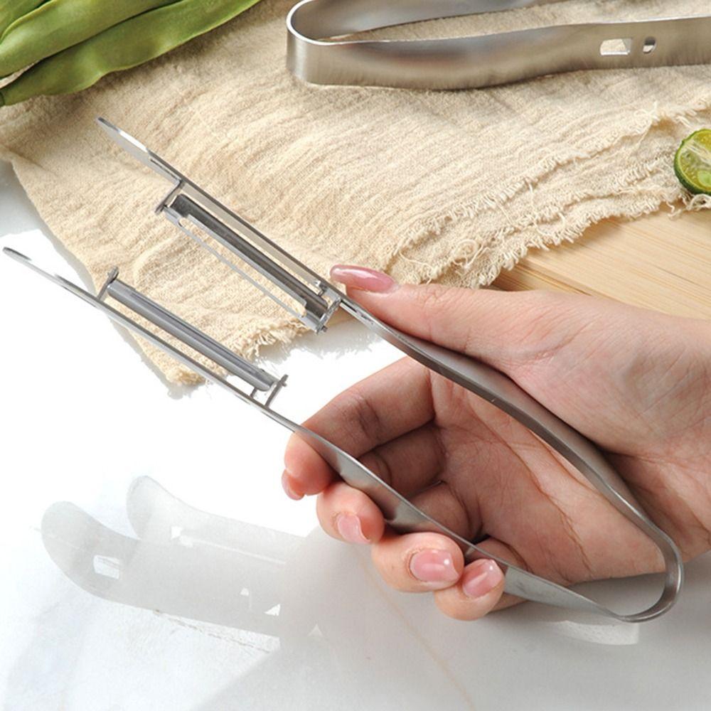 [Elegan] Asparagus Peeler Tomat Kentang Multifungsi Dua Sisi Cepat Menghapus Pemotong Buah Stainless Steel Alat Pengupas Sayuran