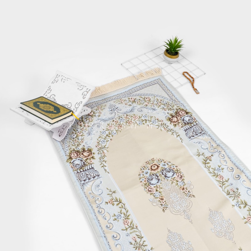 Sajadah Import Turki Satin Bordir LAPIS BUSA/Sajadah Turki Tebal Mewah Mahar/ HAMPERS Sajadah Turki/