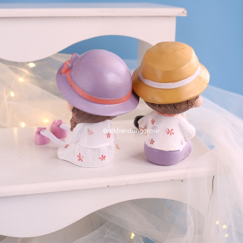 Set Miniatur Pajangan Boneka Resin Patung pacar pernikahan wedding kado birthday hampers  hadiah ultah rekomendasi gifbox meja rumah- SHSNP