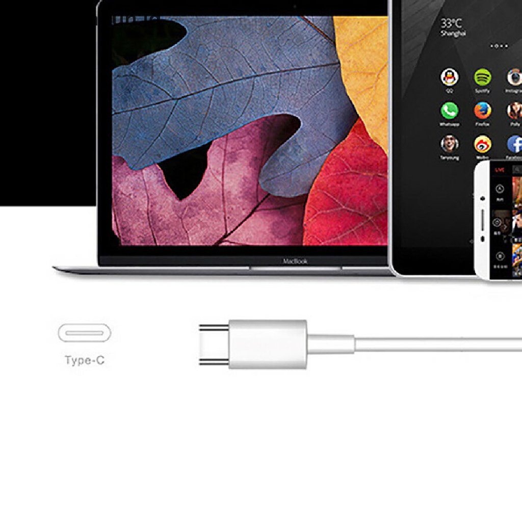 Seasonoun Type-C 3.1 Male to USB-C Male Charger Fast Charging Sync Kabel Listrik Data.