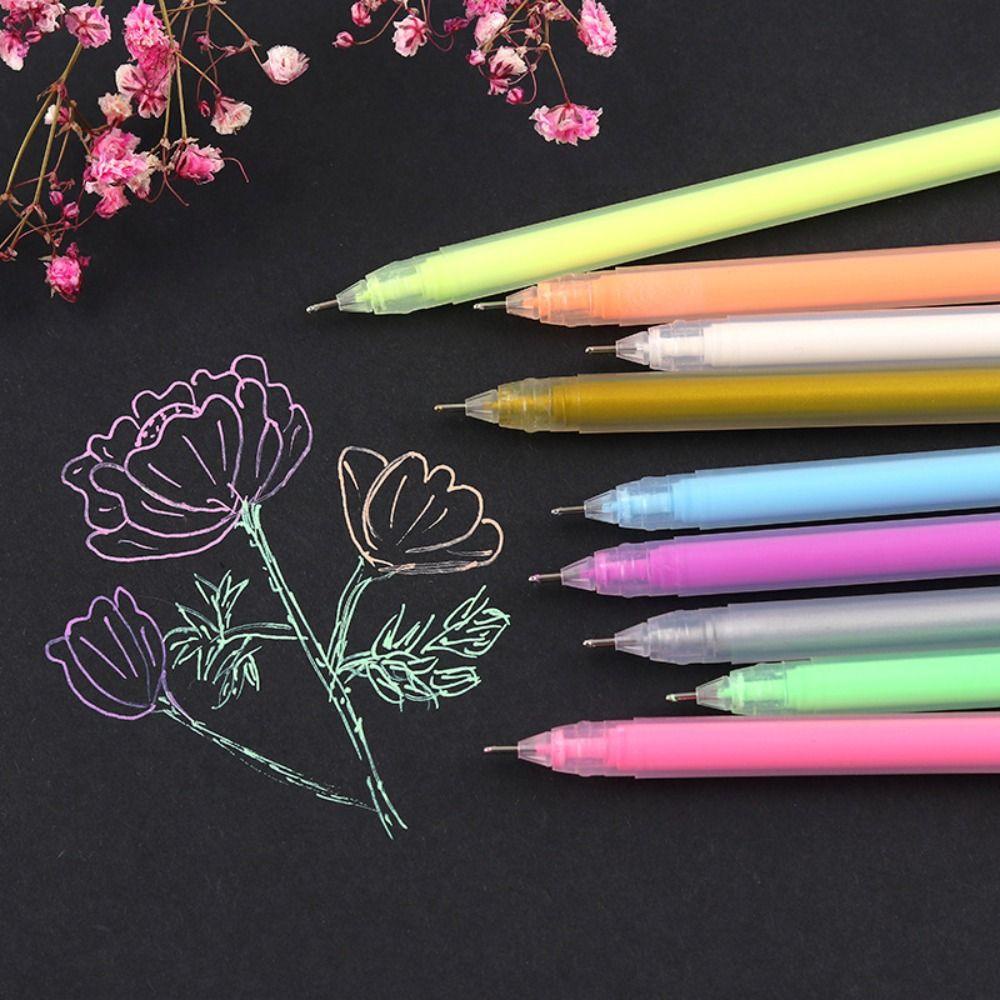 Nanas 12warna /Set Gel Pen Tinta Warna Hadiah Siswa Alat Tulis Pena Penandatanganan