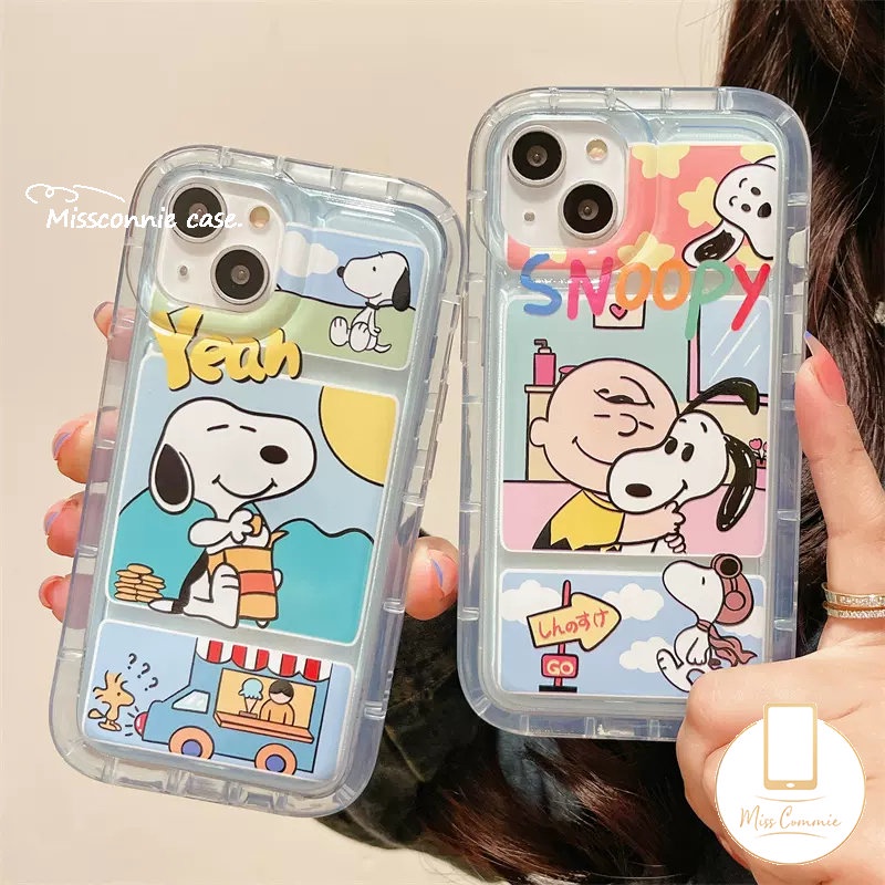 Casing Tpu Lembut Snoopy Kartun Untuk Redmi 10 12C 10C 9 9A 10A 9C NFC 9T A1 Redmi Note8 9 10s 10 11 11s Note10s Note10 POCO F4 Kartun Charlie Brown Airbag Shockproof Back Cover