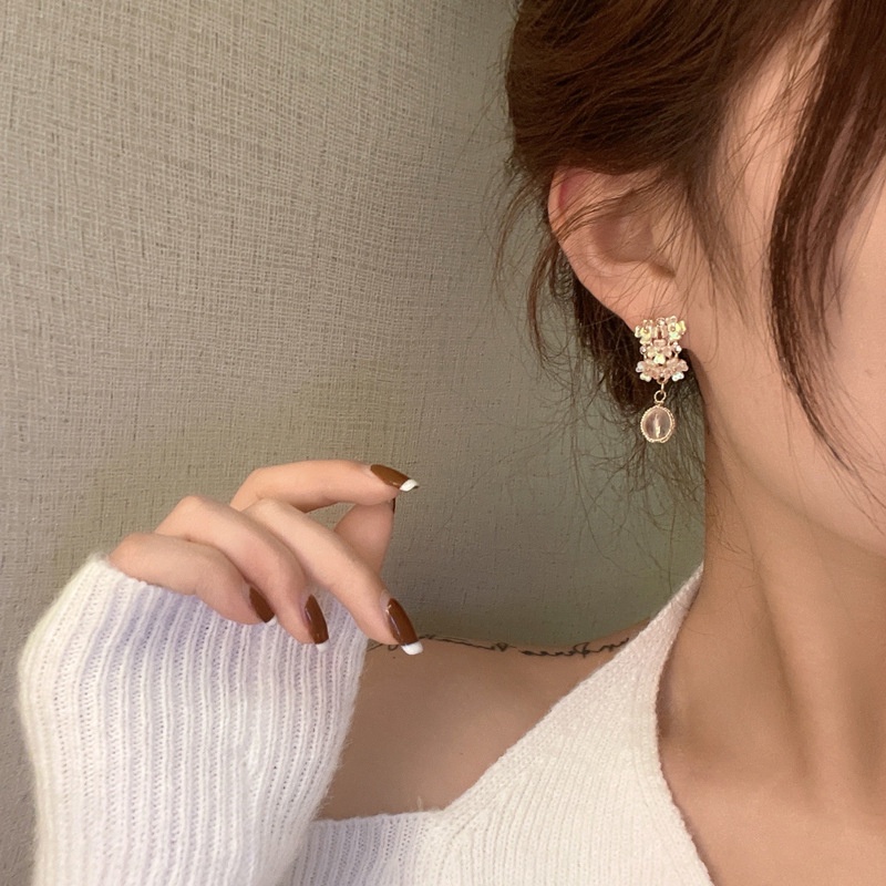 Fashion Korea Manis Ringan Mewah Sederhana Bunga Flower Bunga Cluster Ear Stud