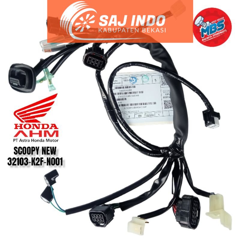 SAJ 32103-K2F -N001 FULL SET KABEL BODY ATAS SOKET MODUL REMOT LAMPU LED SPEEDOMETER HOLDER SCOOPY N