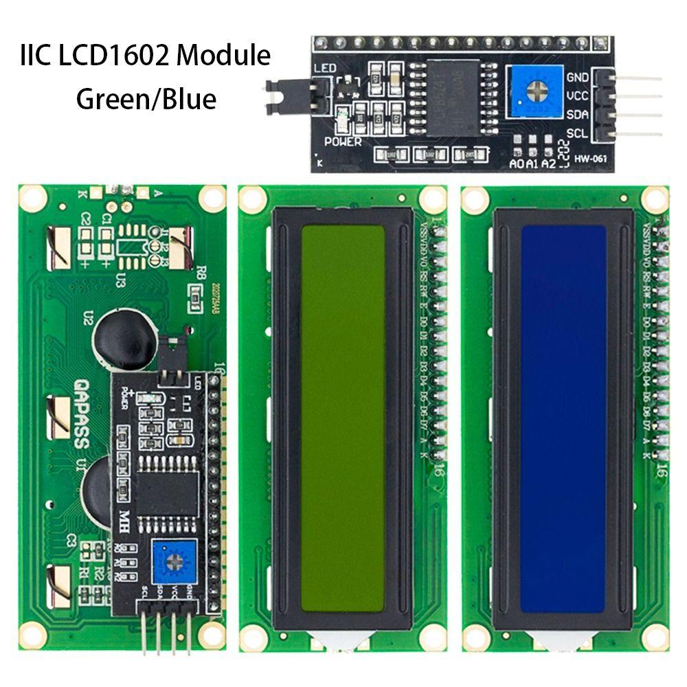 Populer 1/2pcs lcd Display Untuk Arduino lcd 1602i2c Modul HD44780 Layar Biru Hijau