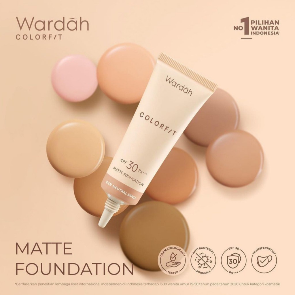 (READY &amp; ORI) Wardah Colorfit Matte Foundation SPF 30 PA+++ BPOM