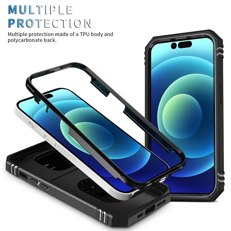 IPHONE 360° Bracket Putar Full Cover Untuk Iphone13 12 11 14 Pro X XS Max6 7 8 14 Plus XR Kualitas Tinggi Jendela Geser Perlindungan Lensa Hard Case