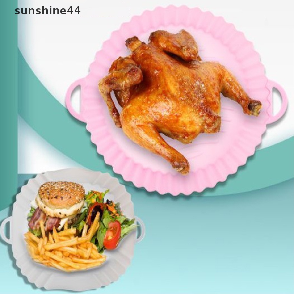 Sunshine Silicone Air Fryer Pot Basket Liners Anti Lengket Aman Oven Baking Tray Aksesoris ID