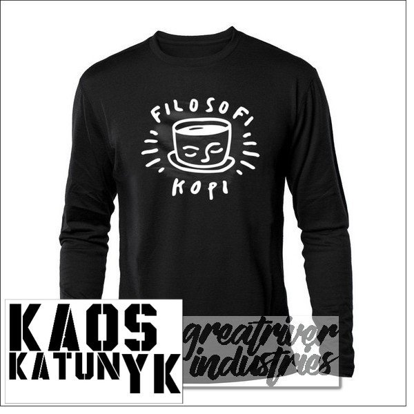kaos filosofi kopi ( lengan panjang ) cotton