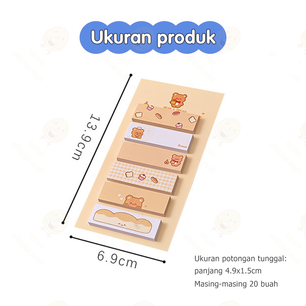 Poney Sticky note 4 line Pembatas buku Sticky notes tempelan lucu kertas memo note 6 baris