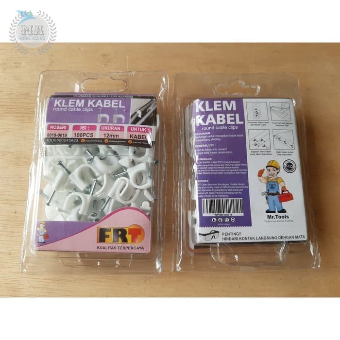 Klem Kabel Paku Beton No 5mm 6mm 7mm 8mm 9mm 10mm 11mm 12mm Isi 40Pcs Kuat Tidah Mudah Patah  Murah