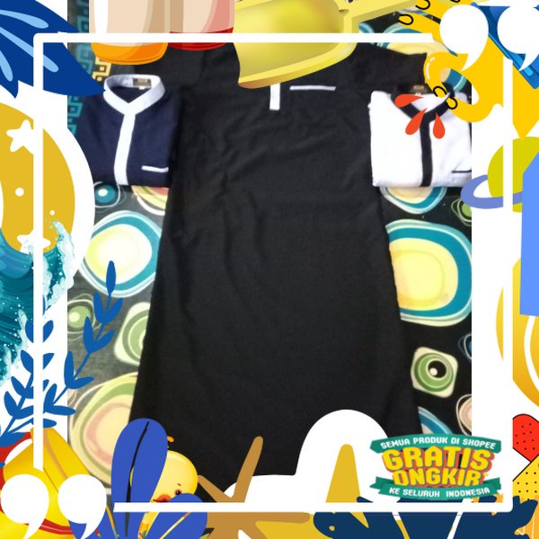 Tebel ok / jubah anak laki-laki lengan pendek / gamis anak laki-laki lengan pendek 1-13 tahun