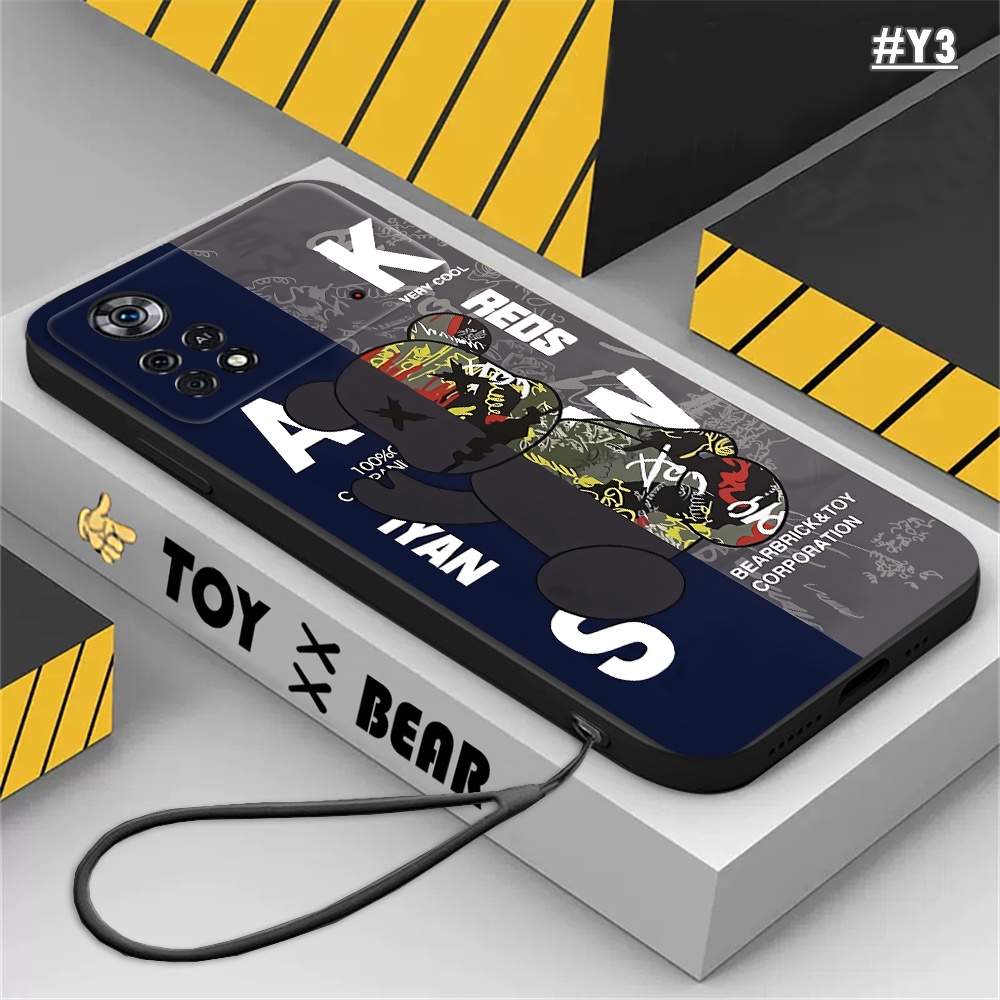 Xiaomi Poco M4 Pro Poco F4 GT F3 M3 X3 Pro X3 NFC Redmi9 Note9 Note9S 9pro Note8 Pro Tide Brand Colorful Violent Bear Kaws Shockproof Rubber Soft Case BY