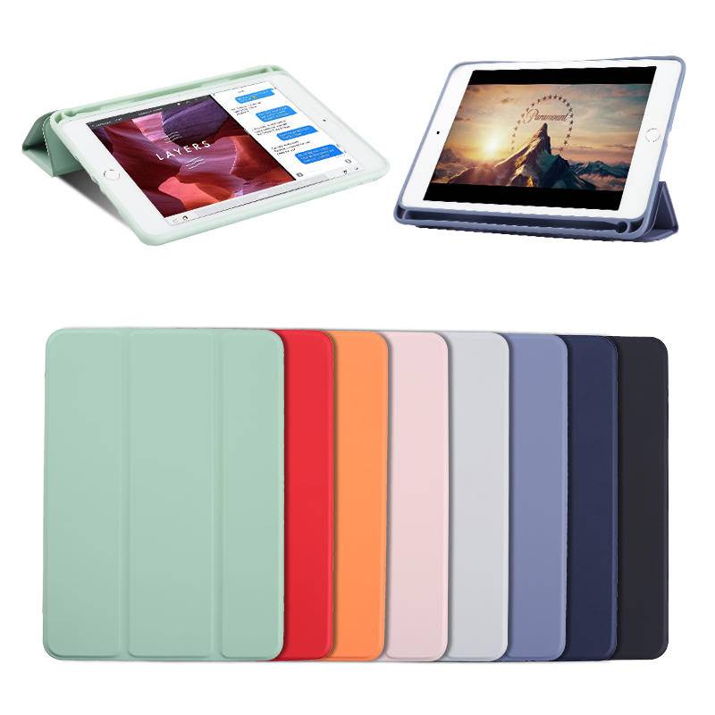 Untuk iPad Pro 11 12.9 2020 2021 2022 Casing Auto Wake Upand Sleep Cover Silicone Funda Mendukung Pengisian Untuk iPad Air10 9 8 7 5 4 6 2017 2018 10.9 10.2 inch