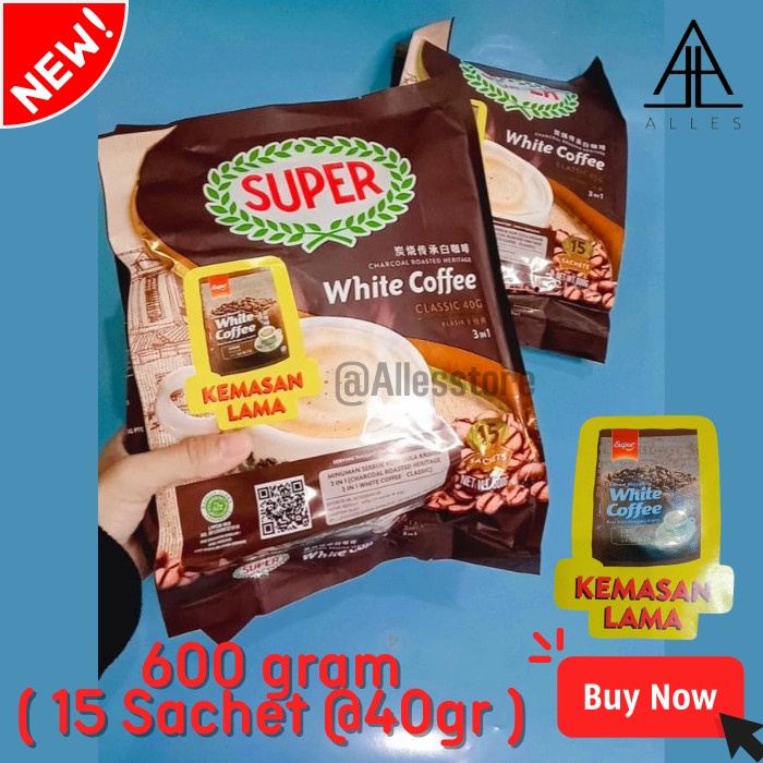 

[Ready Stock]bisa COD Super White Coffee Classic /Coffer Klasik 600 gram