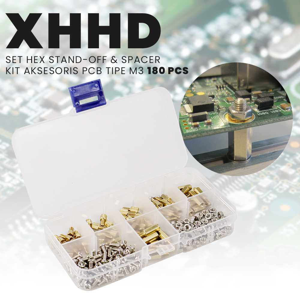 (BISA COD) FTIHSHP XHHD Set Hex Stand-Off &amp; Spacer Kit Aksesoris PCB Tipe M3 180 PCS