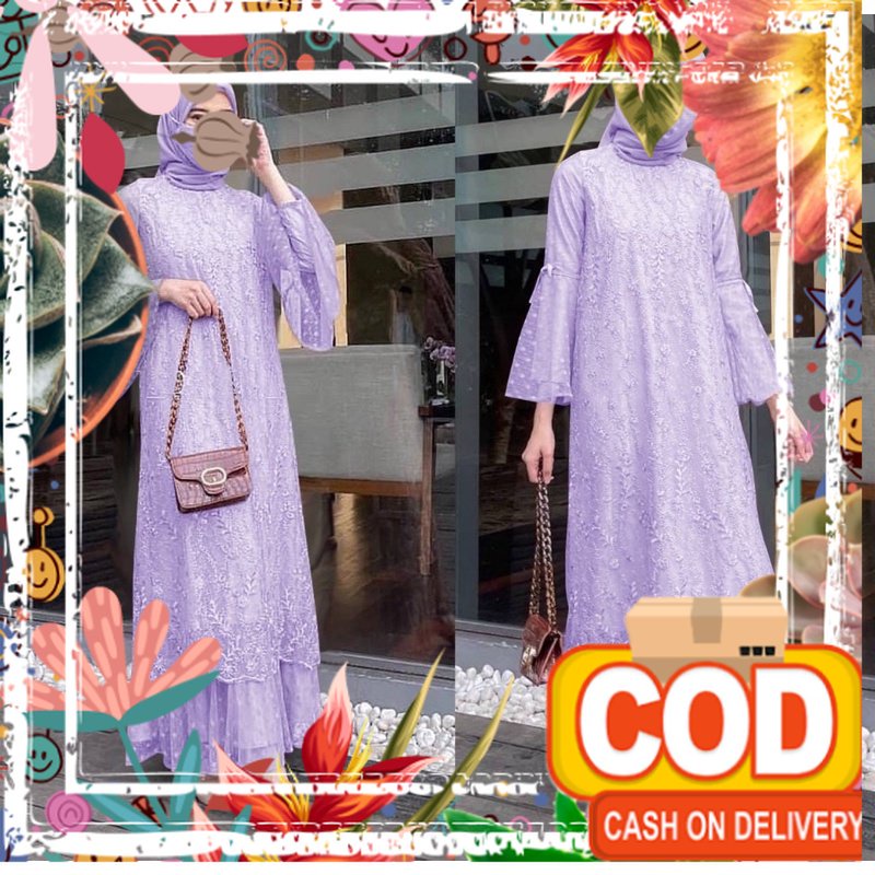 COD MAXI GELA M-L-XL-XXL / MAXI FASHION MUSLIM / MAXI DRESS GAMIS PESTA CL / BISA COUPLE KIDS / soft