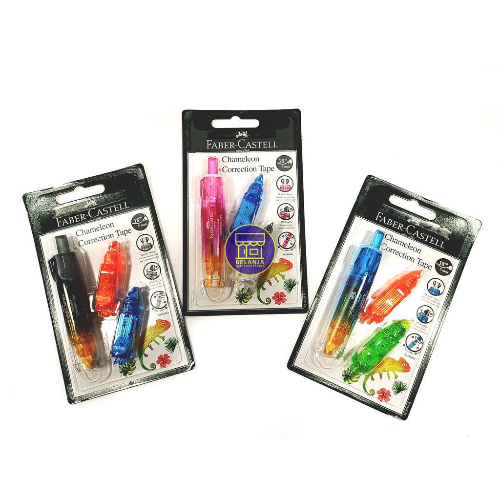 

FABER-CASTELL - Correction Tape Chameleon + 2 Refill 18mm - Pcs