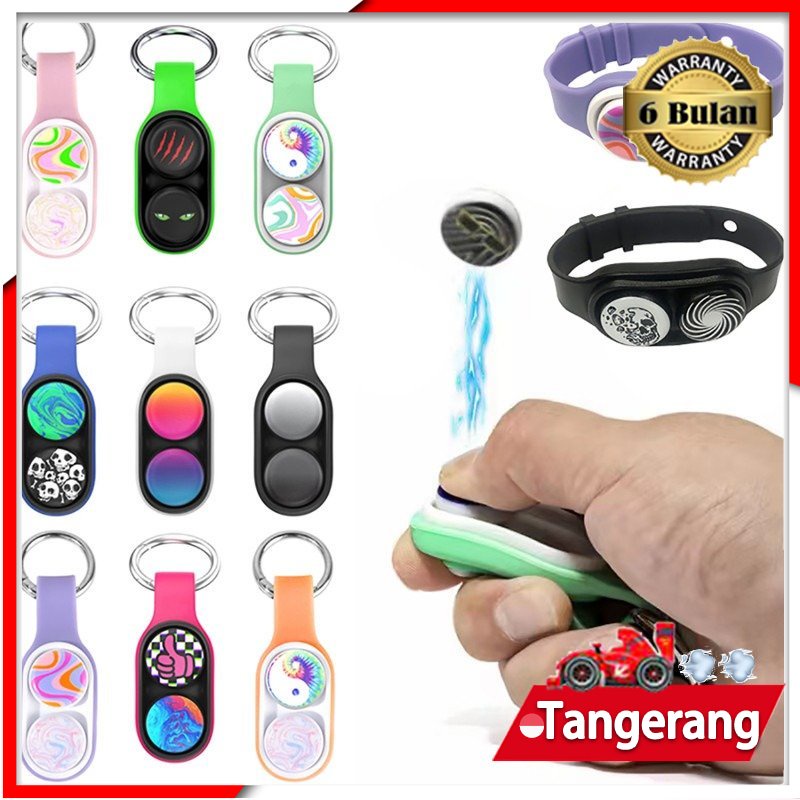 PopPuck Spinner Mainan Fidget PopPuck Magnetik Elastis Warna Warni Pop Puck Warna Acak