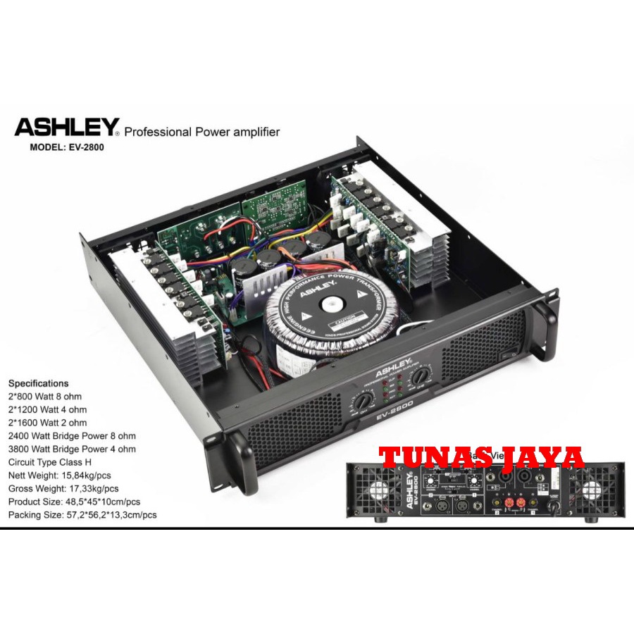 AMPLI POWER ASHLEY EV2800 ORIGINAL POWER ASHLEY EV2800 ASHLEY EV 2800