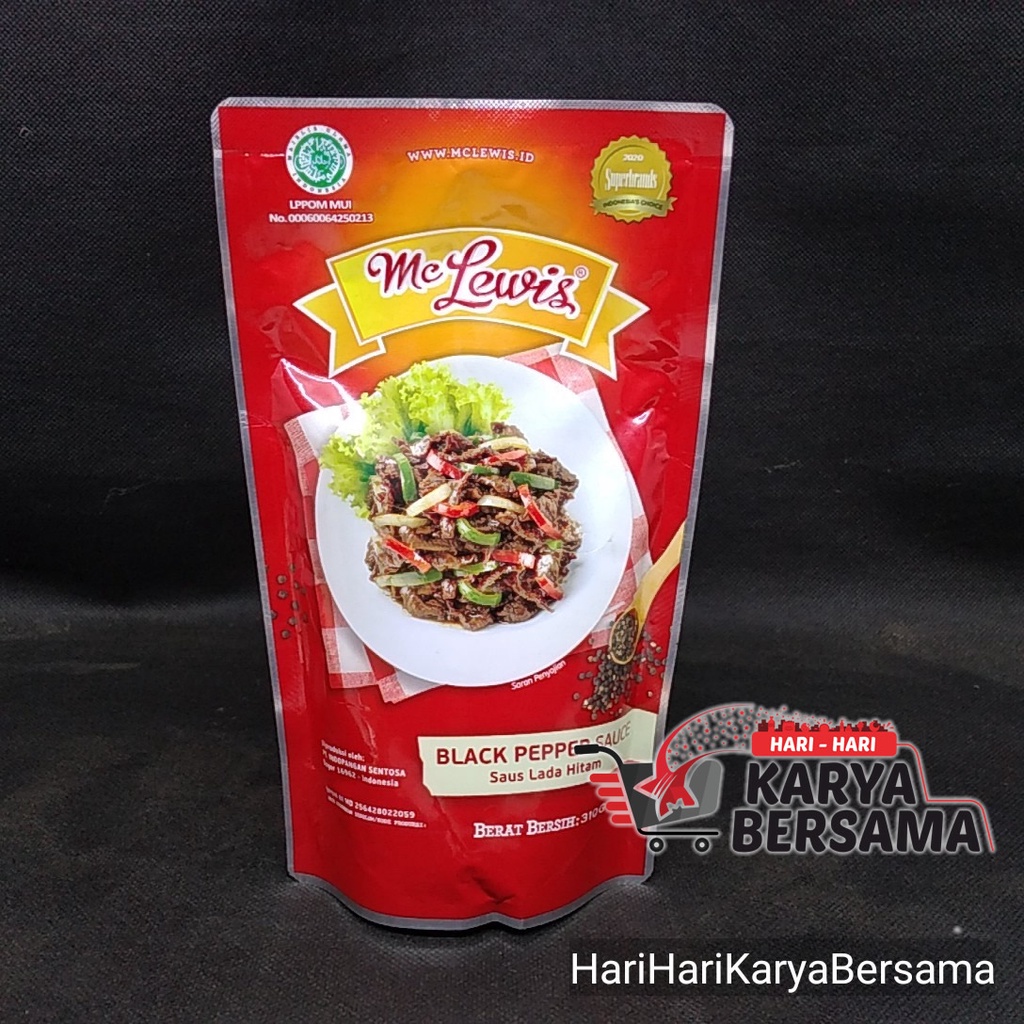 

MC LEWIS BLACK PEPPER SAUCE LADA HITAM POUCH 310GR