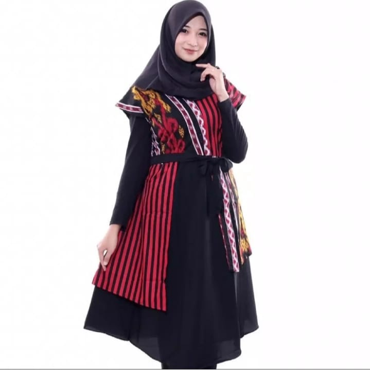SERAGAM BATIK WANITA DRESS / TUNIK KIMONO AYAMIA MOTIF SONGKET