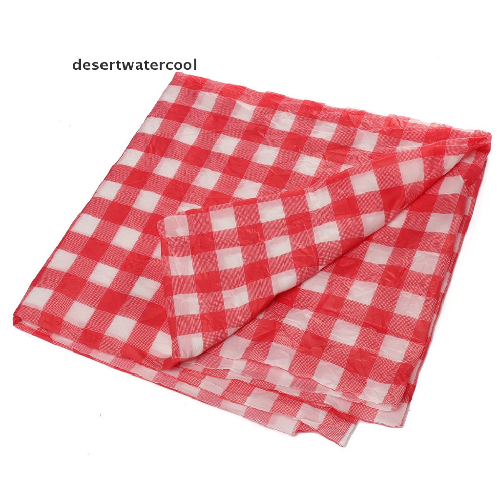 Deid Red Gingham Plastic Disposable Wipe Check Taplak Meja Pesta Outdoor Piknik BBQ New Gingham Plastik Lap Sekali Pakai Cek Taplak Meja Pesta Outdoor Piknik BBQ Gingham Plastik D