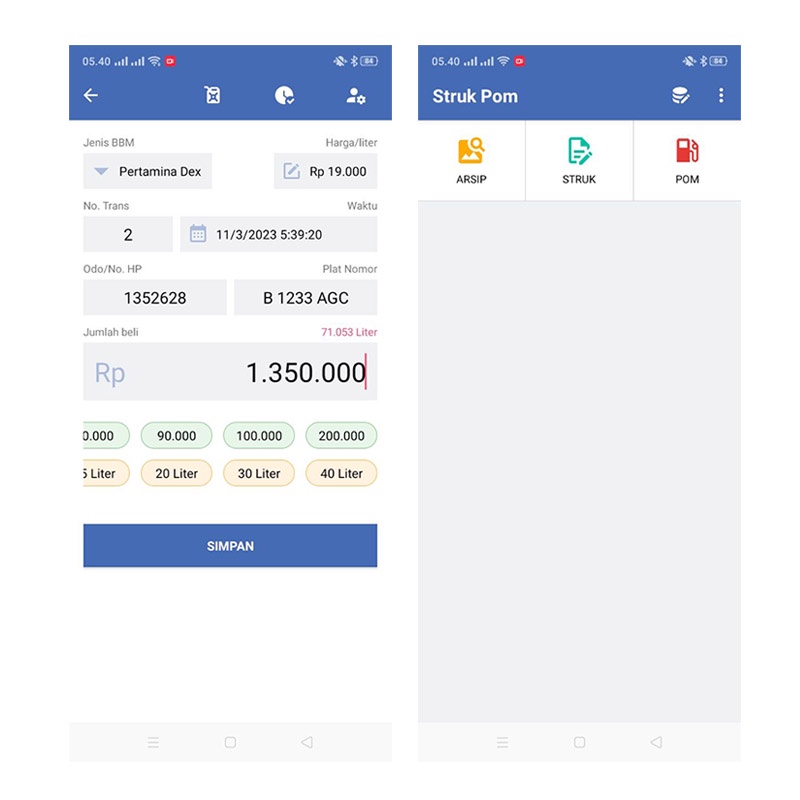 Aplikasi Cetak Struk Pom Bensin V3 Pro Premium Android Selamanya