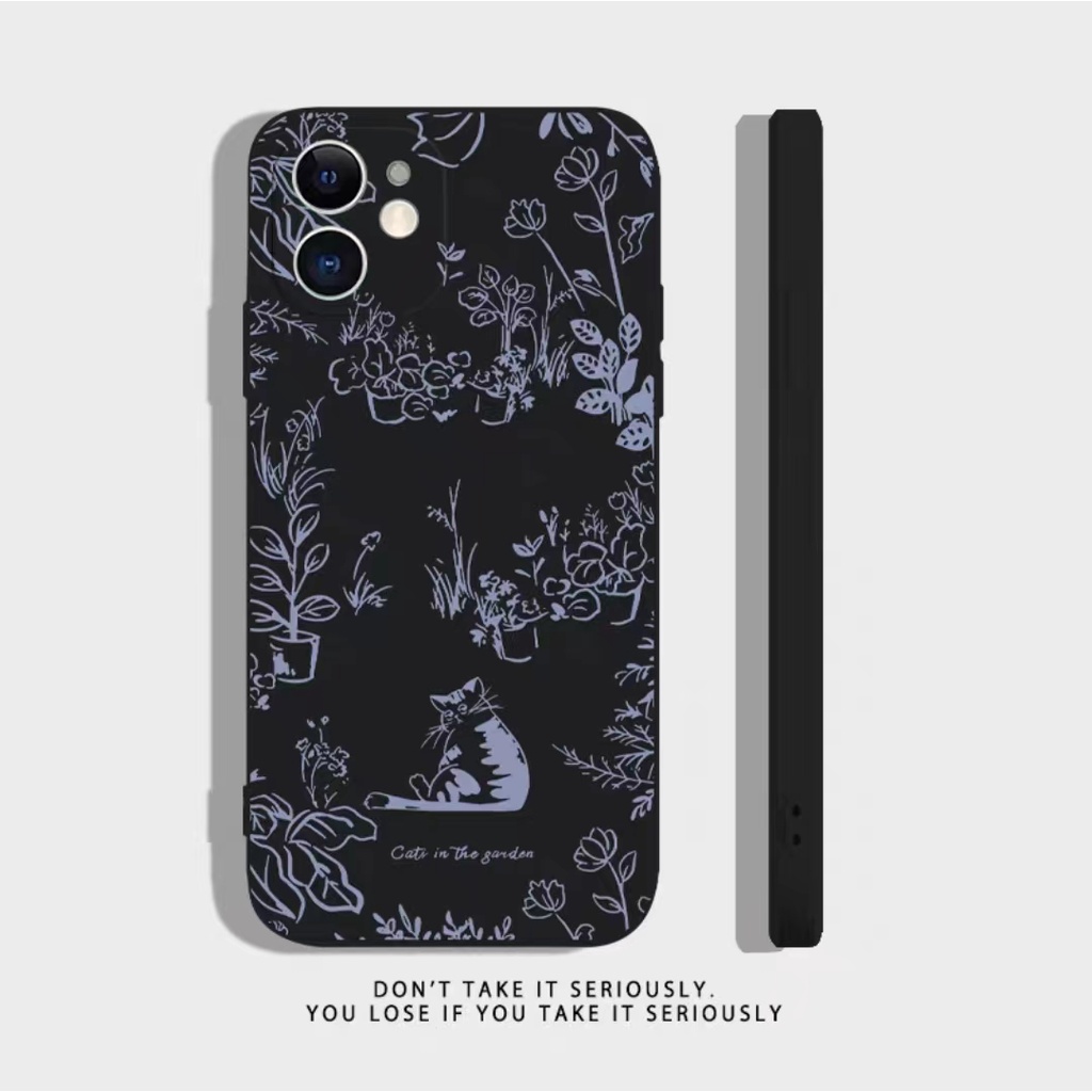 IPHONE Ins Pola Pasangan Cocok Untuk Iphone14 14pro 14plus 13 13pro 13prm iPhone12 7Plus 8Plus Xr XS 13 Pro Max Empat Sudut Casing Ponsel Tahan Guncangan