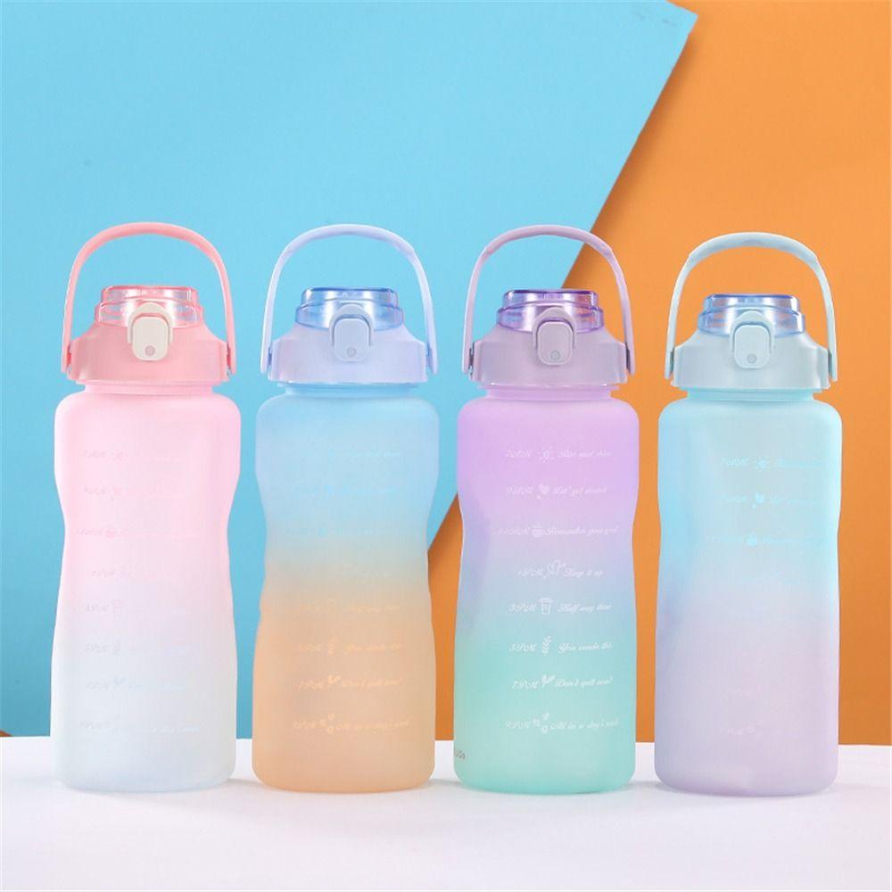 Botol Air Solighter1500/2000ml Penanda Waktu Portabel Water Jugs Kapasitas Tinggi