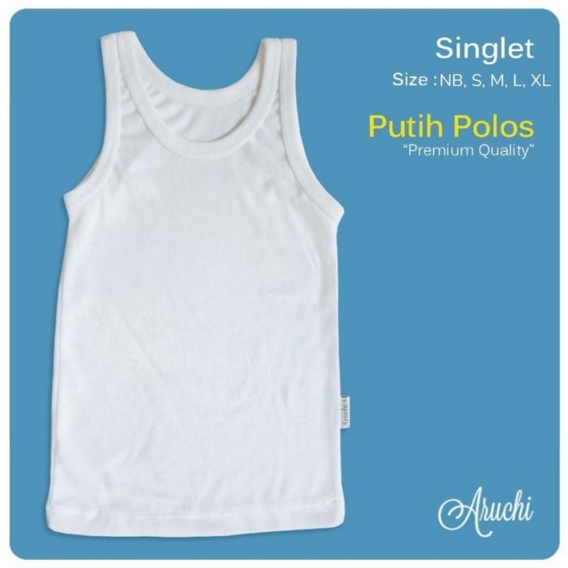 1 PCS ARUCHI Singlet kutung kaos dalam bayi/Singlet Aruchi kaos dalam anak/ harga untuk 1pcs SDA