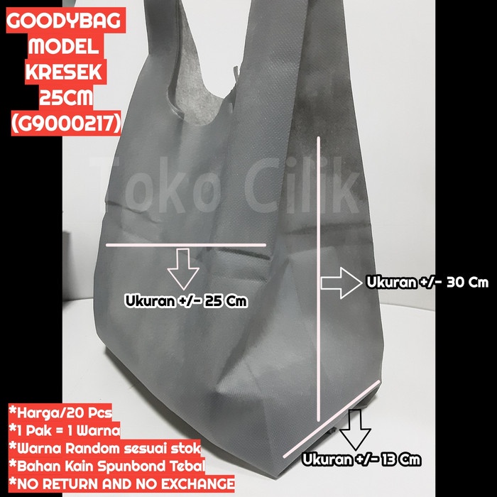 

⭐BISA COD⭐ goodybag/spundbond/tas/model/kresek/25/wadah/shopping/belanja/hamper