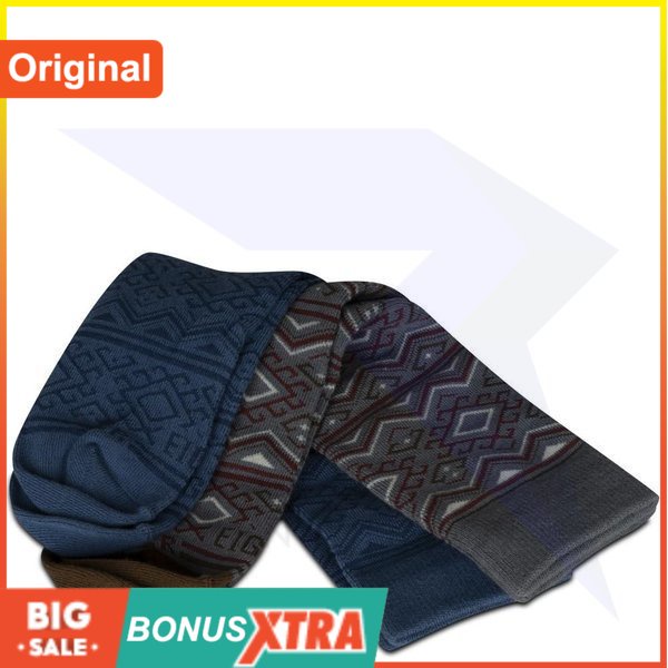 Kaos Kaki EIGER1989 KARERA ETHNIC MID SOCKS Navy 91000 6946 Original Cowok