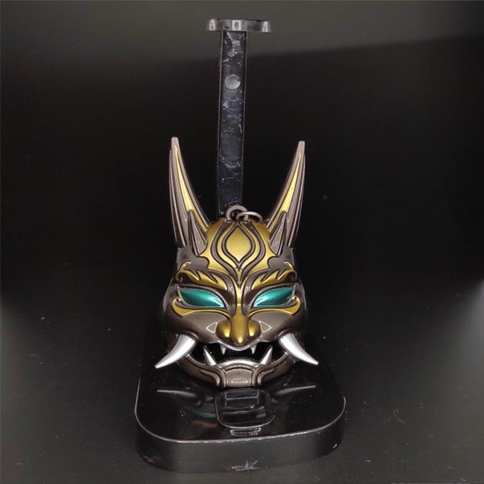 Xiao Mask Keychain Genshin Impact Accesories Gantungan Kunci Anime