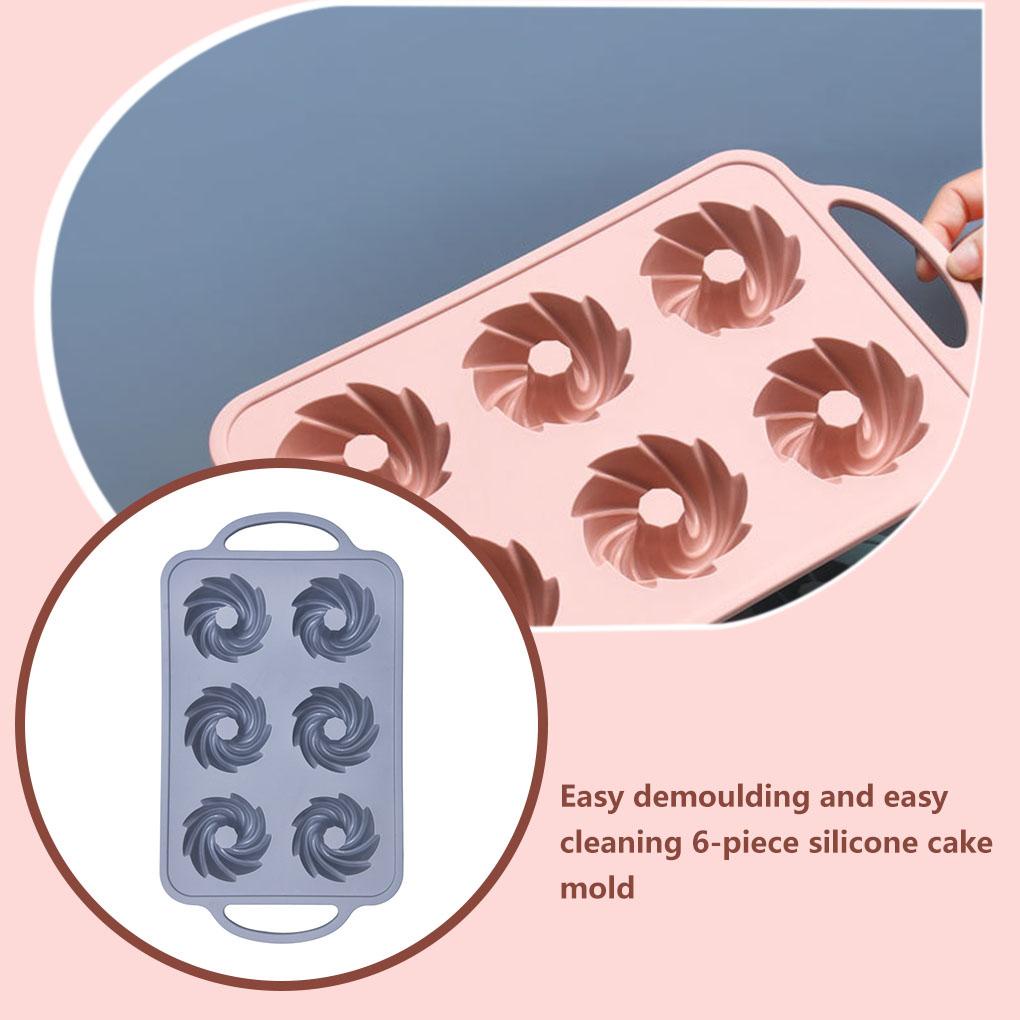 6kisi Cetakan Silikon Kue Baking Tools Patisserie Cupcake Decoration Mould Desserts Muffin Cream Aksesoris Dapur