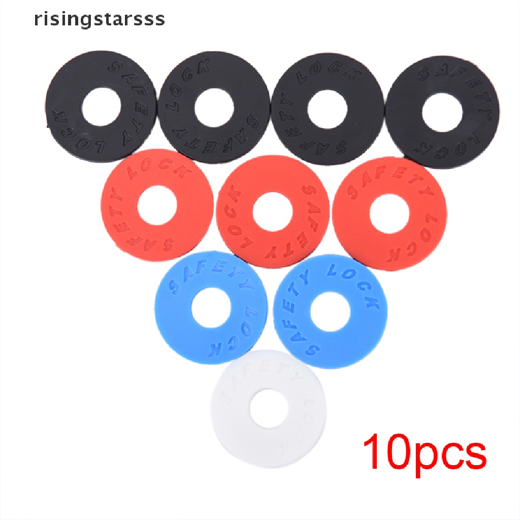 Rsid Span-new 10Pieces Guitar Savers Strap Lock 25mm OD 9mm Aksesori Musik Hitam Merah Biru  Sepatu Jelly