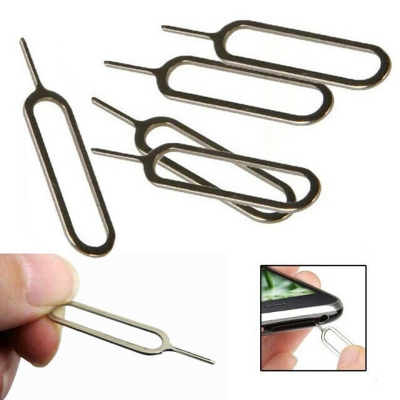 50 /100Pcs Portabel Dapat Digantung Mini Ponsel SIM Card Removal Jarum/Logam Kuat Tahan Lama Smartphones SIM Tray Ejection Pin Aksesoris