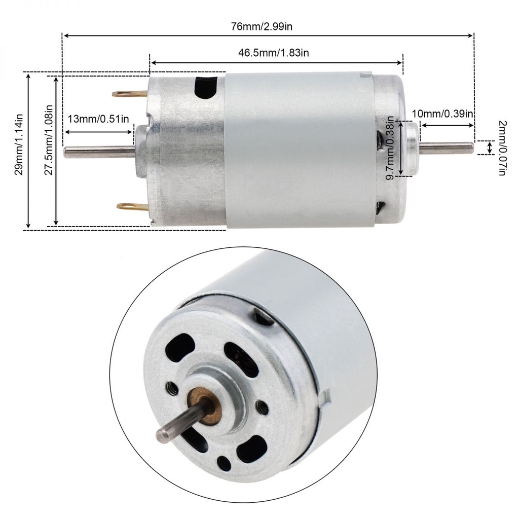 390motor DC DC 12V 22000RPM Kecepatan Tinggi Mini Motor Torsi Besar Motor Converter Untuk Mainan DIY Peralatan Kecil