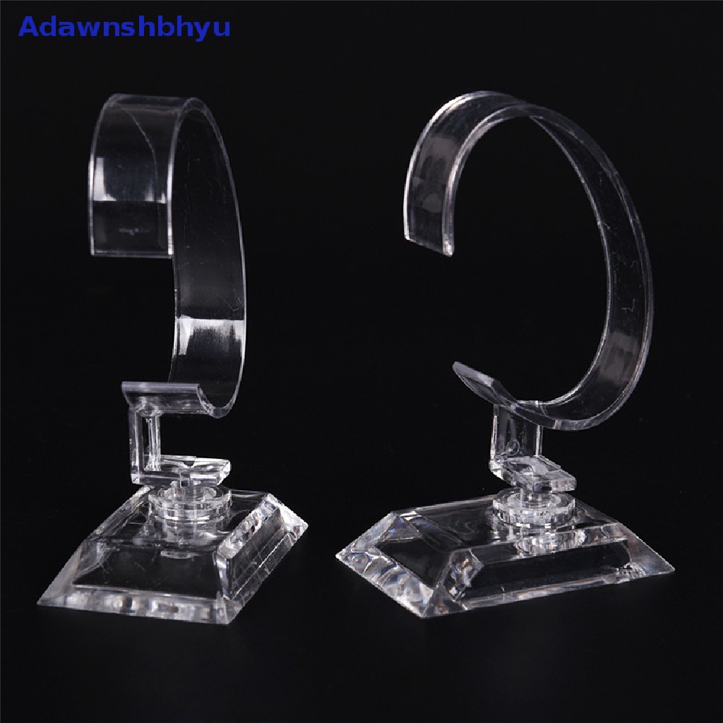 Adhyu 2pcs Akrilik Bening Dilepas Gelang Perhiasan Jam Tangan Display Holder Stand Rack ID