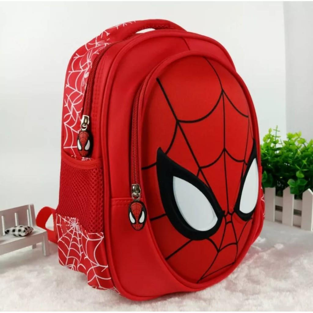 LS 781 - Ransel Spidi Head Tas Ransel Sekolah Ngaji Les Anak Laki-Laki PAUD TK SD Karakter Kartun Animasi Free Tempat Pensil Terbaru Kekinian