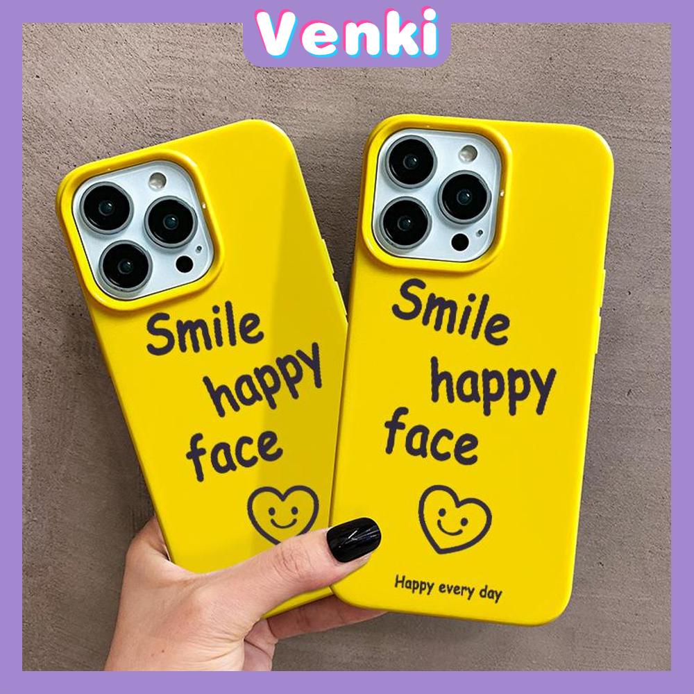 iPhone Case Soft TPU Glossy Yellow Khaki Candy Case Smile Happy Face Camera Protection Shockproof For iPhone 14 13 12 11 Pro Max 7 8 Plus X XR