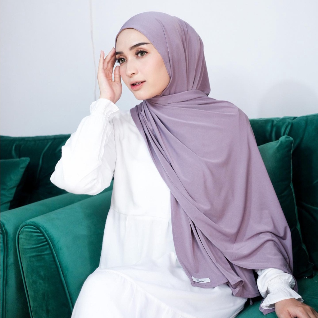 Jilbab / Hijab Pashmina Instan Jersey - kerudung Pastan pasmina kekinian viral