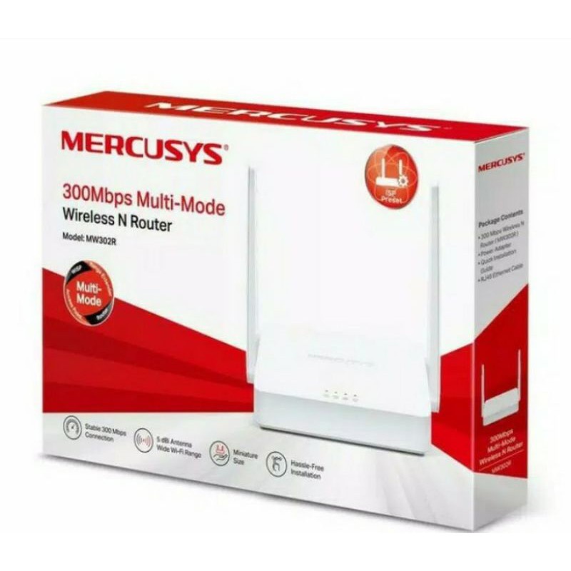 Mercusys MW302R Router Wireless WiFi 2 Antena 300Mbps N3